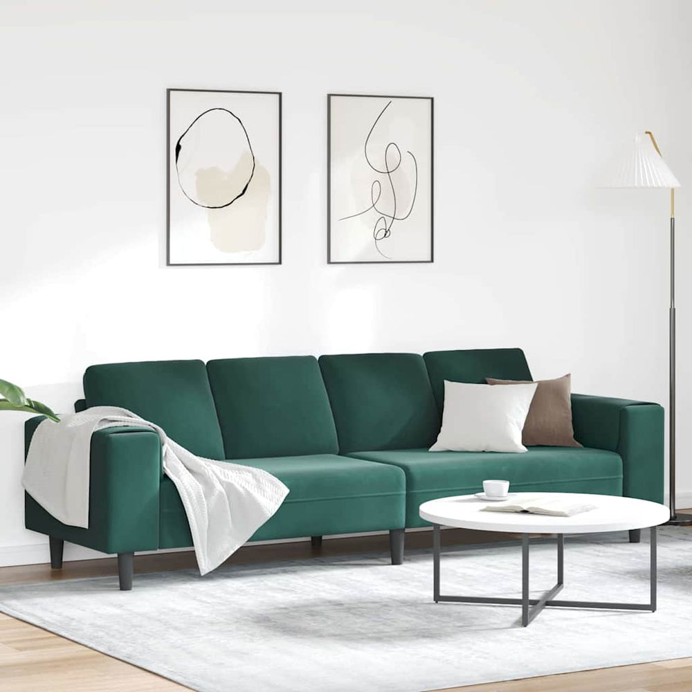 Dunkelgrüne Wohnzimmer Couch 250 cm