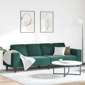 Dunkelgrüne Wohnzimmer Couch 250 cm