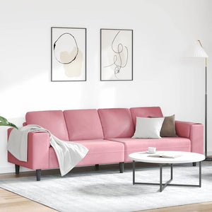 Rosa Wohnzimmer Couch, 250 cm