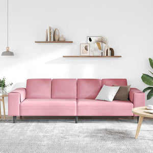 Rosa Wohnzimmer Couch, 250 cm
