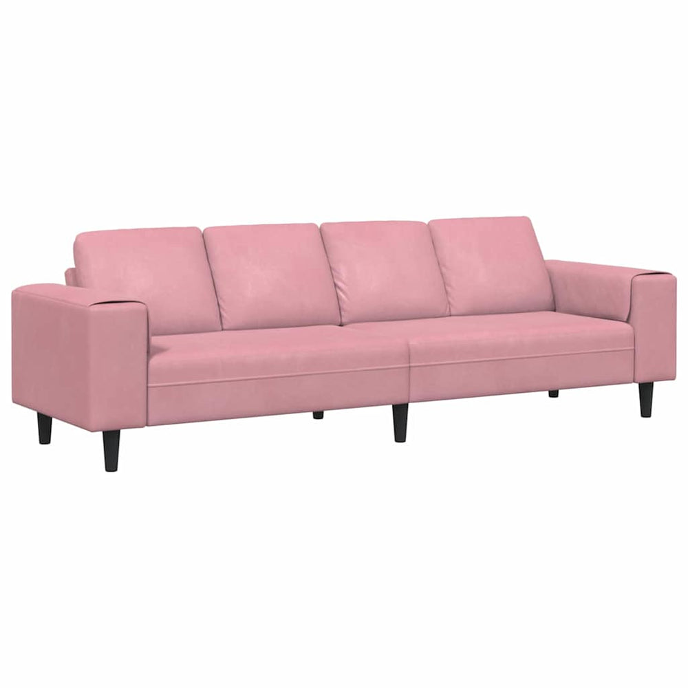Rosa Wohnzimmer Couch, 250 cm