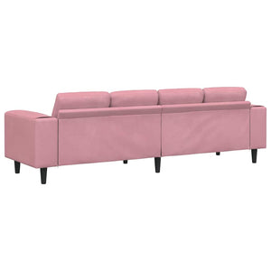 Rosa Wohnzimmer Couch, 250 cm