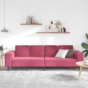 Weinrote Wohnzimmer Couch, 250 cm