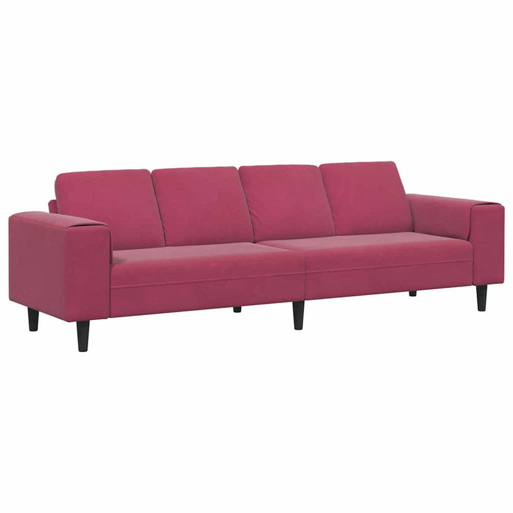 Weinrote Wohnzimmer Couch, 250 cm