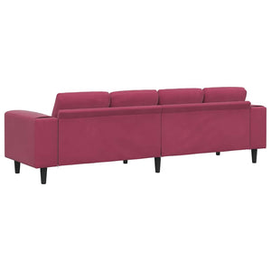 Weinrote Wohnzimmer Couch, 250 cm