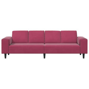 Weinrote Wohnzimmer Couch, 250 cm