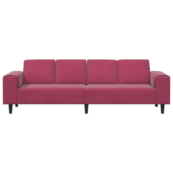 Weinrote Wohnzimmer Couch, 250 cm