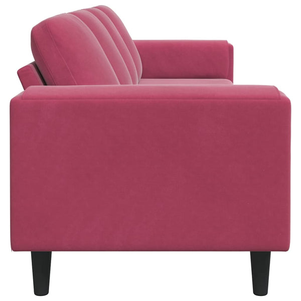 Weinrote Wohnzimmer Couch, 250 cm