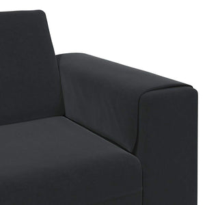 Schwarze Wohnzimmer Couch, 250 cm