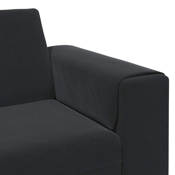 Schwarze Wohnzimmer Couch, 250 cm