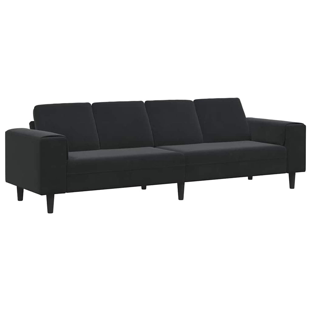Schwarze Wohnzimmer Couch, 250 cm