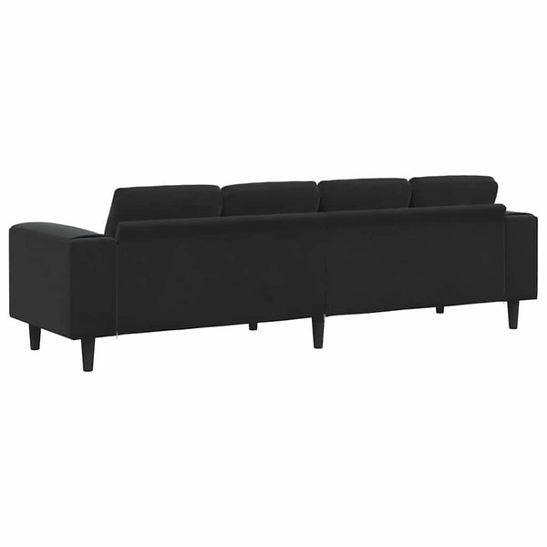 Schwarze Wohnzimmer Couch, 250 cm