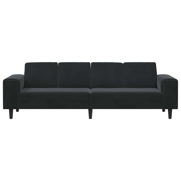 Schwarze Wohnzimmer Couch, 250 cm