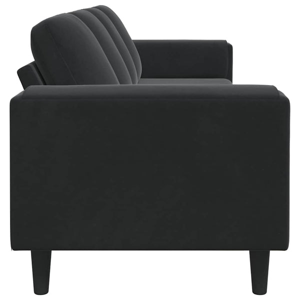 Schwarze Wohnzimmer Couch, 250 cm