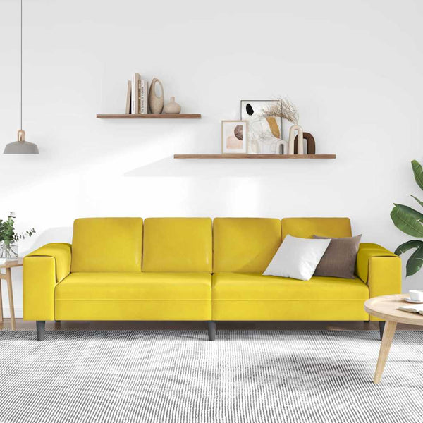 Gelbe Wohnzimmercouch, 250 cm