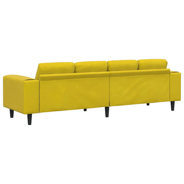 Gelbe Wohnzimmercouch, 250 cm