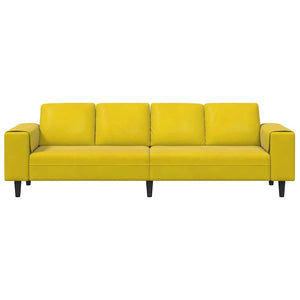 Gelbe Wohnzimmercouch, 250 cm