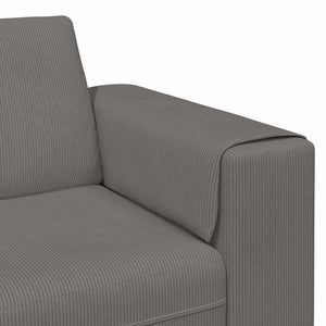 Hellgraues Cord Sofa 250 cm