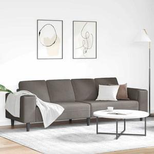 Hellgraues Cord Sofa 250 cm