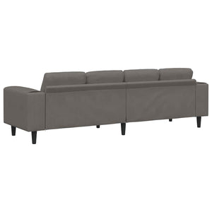 Hellgraues Cord Sofa 250 cm