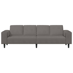 Hellgraues Cord Sofa 250 cm