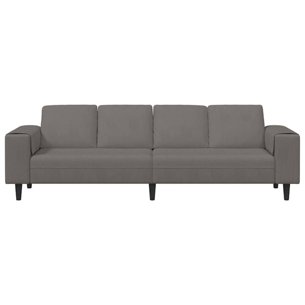 Hellgraues Cord Sofa 250 cm
