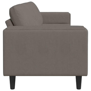 Hellgraues Cord Sofa 250 cm