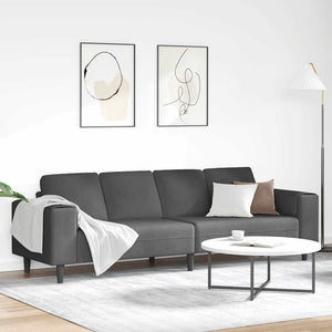 Dunkelgraues Cord Sofa 250 cm