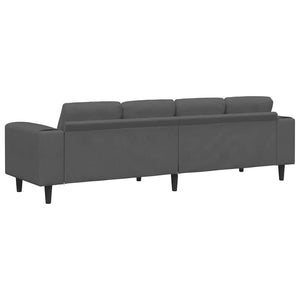 Dunkelgraues Cord Sofa 250 cm