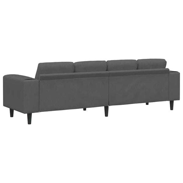 Dunkelgraues Cord Sofa 250 cm