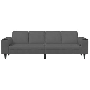 Dunkelgraues Cord Sofa 250 cm
