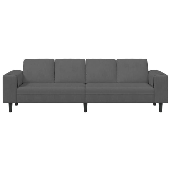 Dunkelgraues Cord Sofa 250 cm