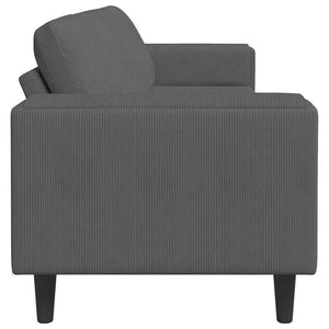 Dunkelgraues Cord Sofa 250 cm