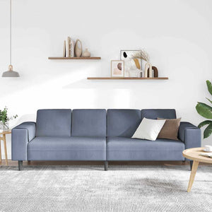 Blaues Cord Sofa 250 cm
