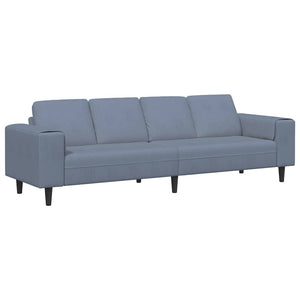 Blaues Cord Sofa 250 cm