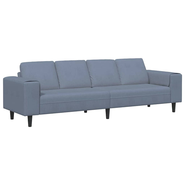 Blaues Cord Sofa 250 cm
