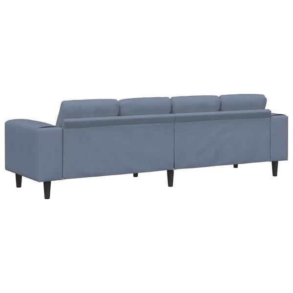 Blaues Cord Sofa 250 cm