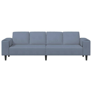 Blaues Cord Sofa 250 cm