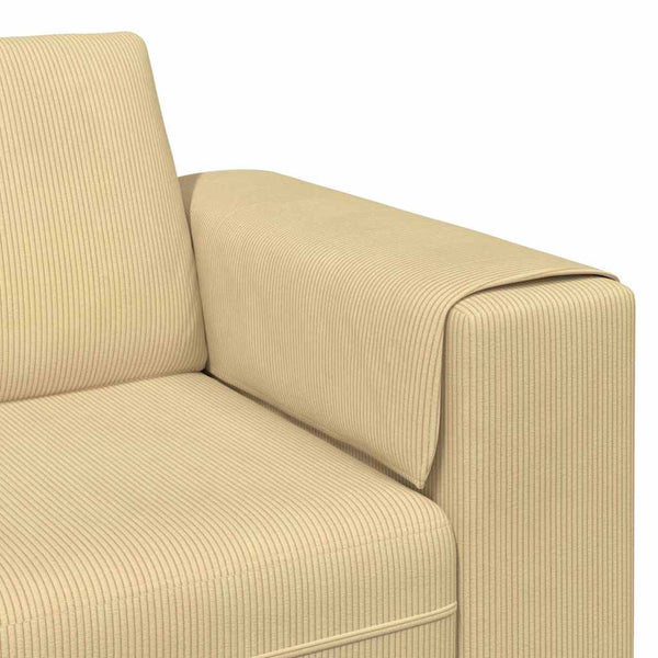 Grau-Grünes Cord Sofa 250 cm