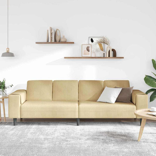 Grau-Grünes Cord Sofa 250 cm