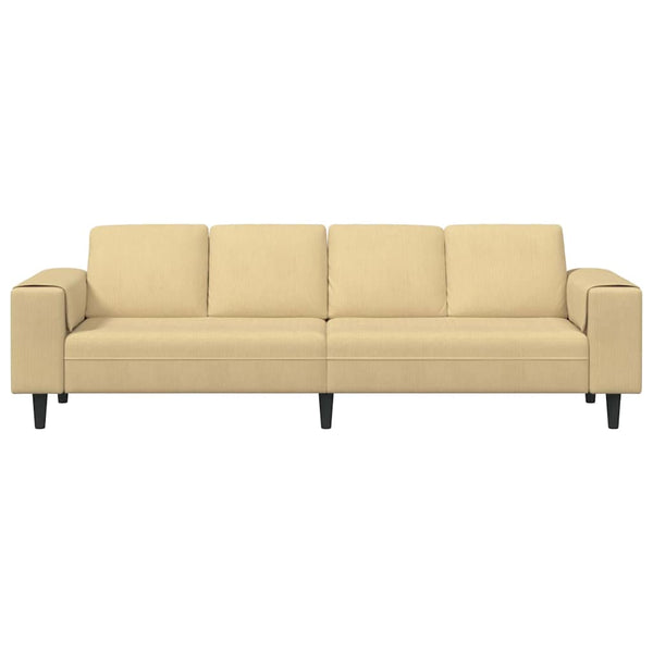 Grau-Grünes Cord Sofa 250 cm