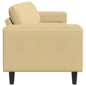 Grau-Grünes Cord Sofa 250 cm