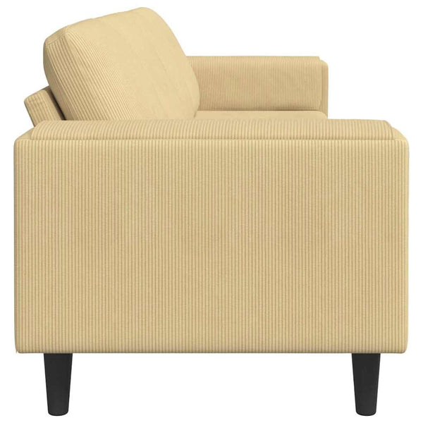 Grau-Grünes Cord Sofa 250 cm