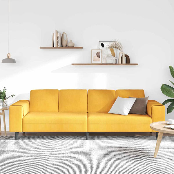 Helles Gelb Cord Sofa 250 cm