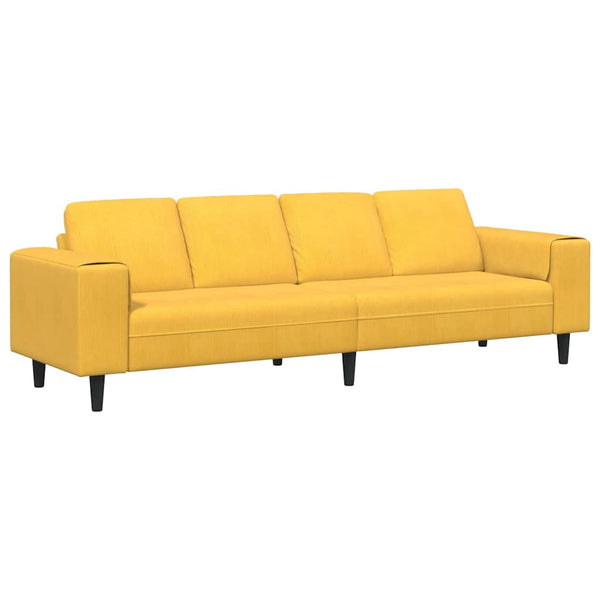 Helles Gelb Cord Sofa 250 cm
