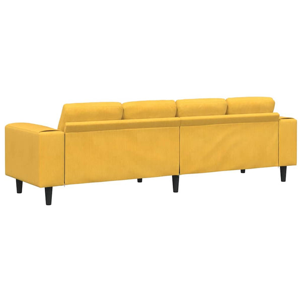 Helles Gelb Cord Sofa 250 cm