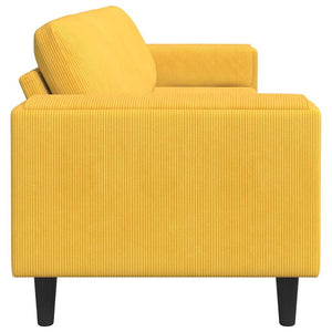 Helles Gelb Cord Sofa 250 cm