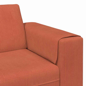 Cord Sofa Rot-Orange 250 cm