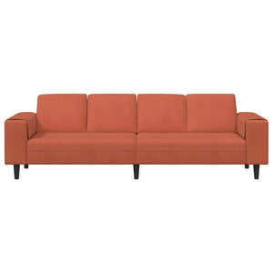 Cord Sofa Rot-Orange 250 cm