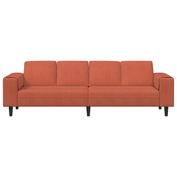 Cord Sofa Rot-Orange 250 cm